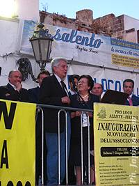 L'Avv. Pellegrino, presidente della provincia di Lecce con la sig.na Antonia Ferocino