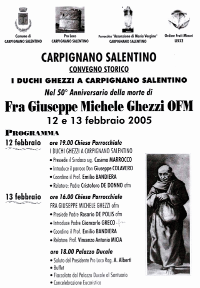Covegno dedicato a Padre Ghezzi