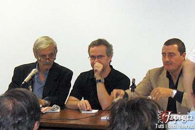 Il prof. Licinio, Marco Brando e Paride De Masi Il prof. Licinio, Marco Brando e Paride De Masi